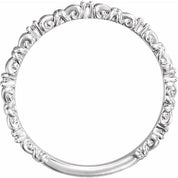 Platinum .04 CTW Natural Diamond Stackable Ring