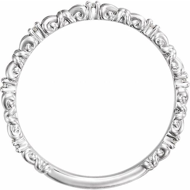 Platinum .04 CTW Natural Diamond Stackable Ring