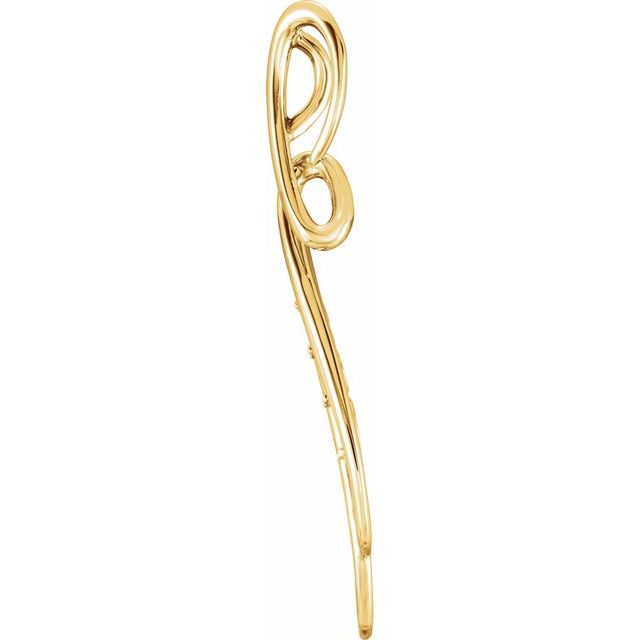 14K Yellow 1/4 CTW Natural Diamond Freeform Pendant
