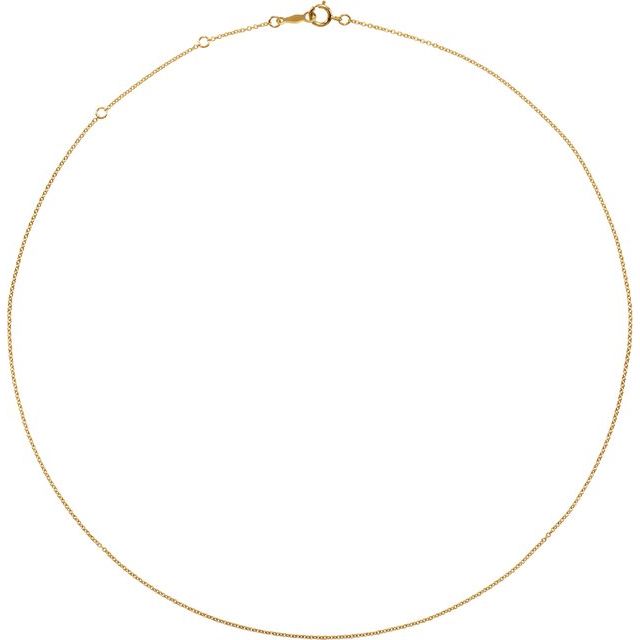 14K Yellow Gold-Filled Adjustable Cable Chain - CH132:6050:P
