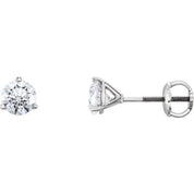 14K White 1 CTW Natural Diamond Earrings