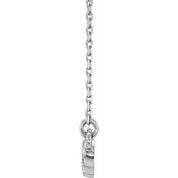 Platinum .07 CTW Natural Diamond Bezel-Set 16-18" Necklace