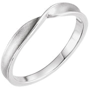 Platinum 3 mm Stackable Twisted Ring