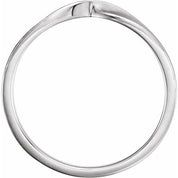 Platinum 3 mm Stackable Twisted Ring