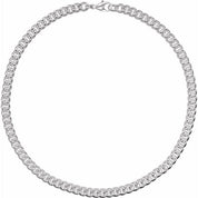 Sterling Silver 8 mm Curb 18" Chain