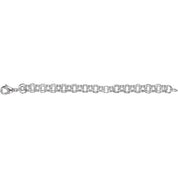 Sterling Silver 9 mm Double Link Cable 7 1/2" Chain