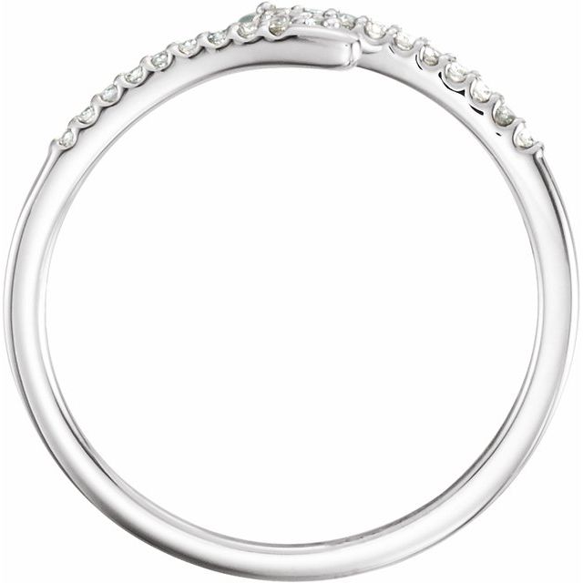 Platinum 1/8 CTW Natural Diamond Stackable Ring