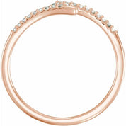 14K Rose 1/8 CTW Natural Diamond Stackable Ring