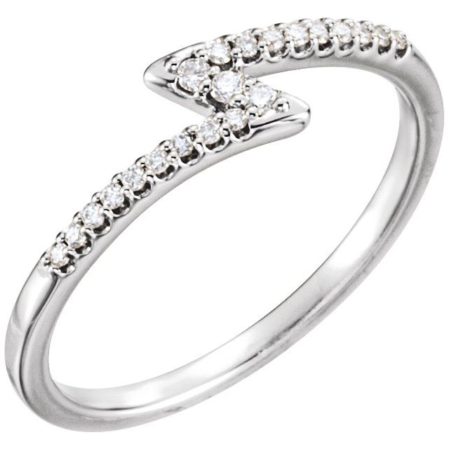 Platinum 1/8 CTW Natural Diamond Stackable Ring