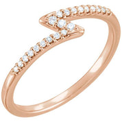 14K Rose 1/8 CTW Natural Diamond Stackable Ring