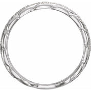 Platinum 1/4 CTW Natural Diamond Stackable Link Ring