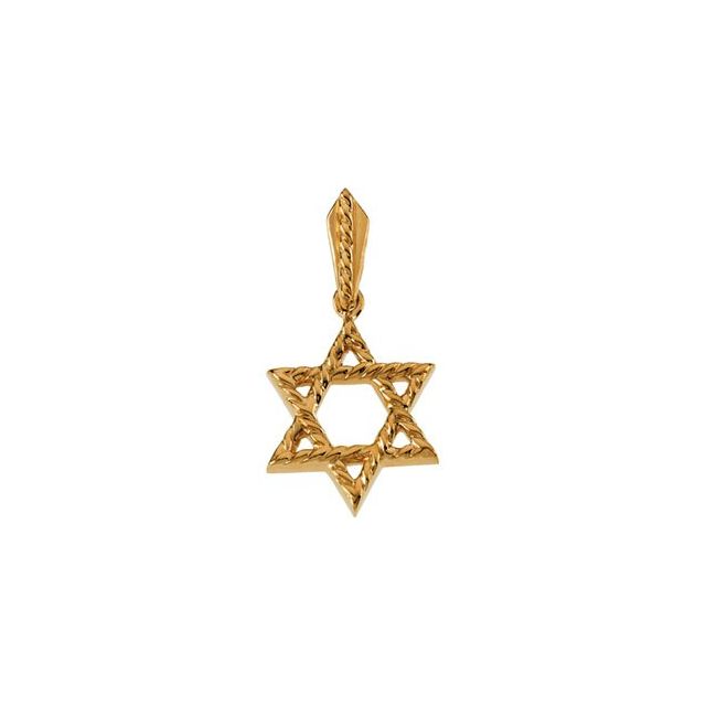 14K Yellow 20.5x17.75 mm Star of David Pendant