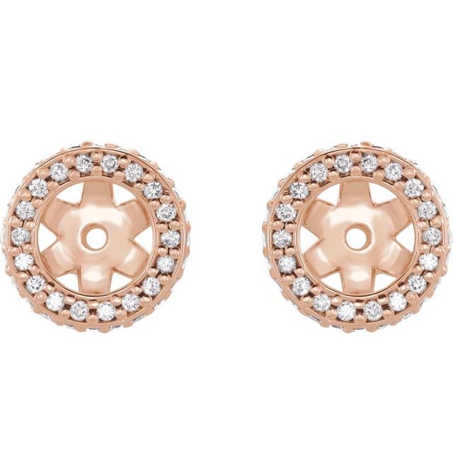 14K Rose 1/4 CTW Lab Grown Diamond Earrings Jacket