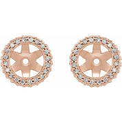14K Rose 1/5 CTW Lab Grown Diamond Earrings Jacket