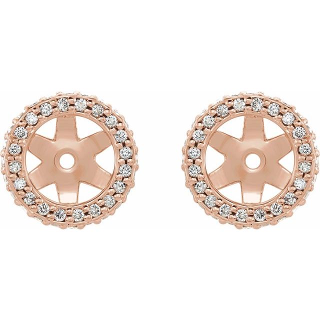 14K Rose 1/5 CTW Lab Grown Diamond Earrings Jacket