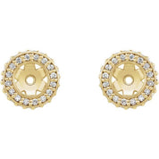 14K Yellow 1/5 CTW Lab Grown Diamond Earring Jackets