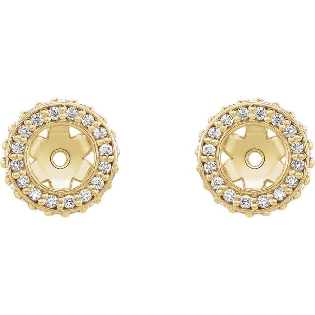 14K Yellow 1/5 CTW Lab Grown Diamond Earring Jackets