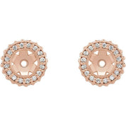 14K Rose 1/5 CTW Lab Grown Diamond Earrings Jacket