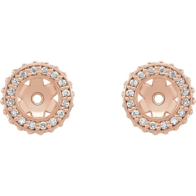 14K Rose 1/5 CTW Lab Grown Diamond Earrings Jacket