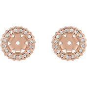 14K Rose 1/5 CTW Lab Grown Diamond Earrings Jacket