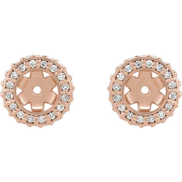 14K Rose 1/5 CTW Lab Grown Diamond Earrings Jacket