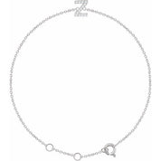 14K White .06 CTW Natural Diamond Initial Z 6-7" Bracelet