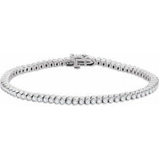 14K White 2 3/4 CTW Natural Diamond 7" Line Bracelet