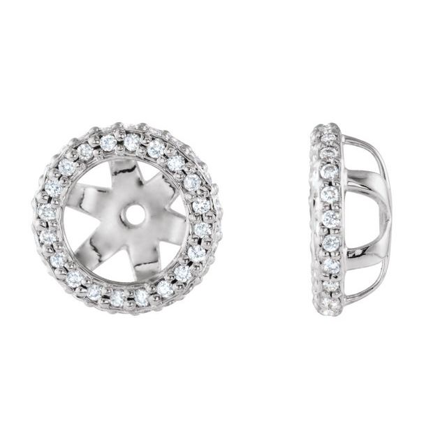 14K White 1/4 CTW  Lab Grown Diamond Earrings Jacket