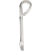 Sterling Silver .06 CTW Natural Diamond Teardrop Pendent