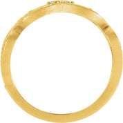 14K Yellow .05 CTW Diamond Granulated Ring