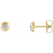 14K Yellow 1/3 CTW Lab-Grown Diamond Domed Stud Earrings