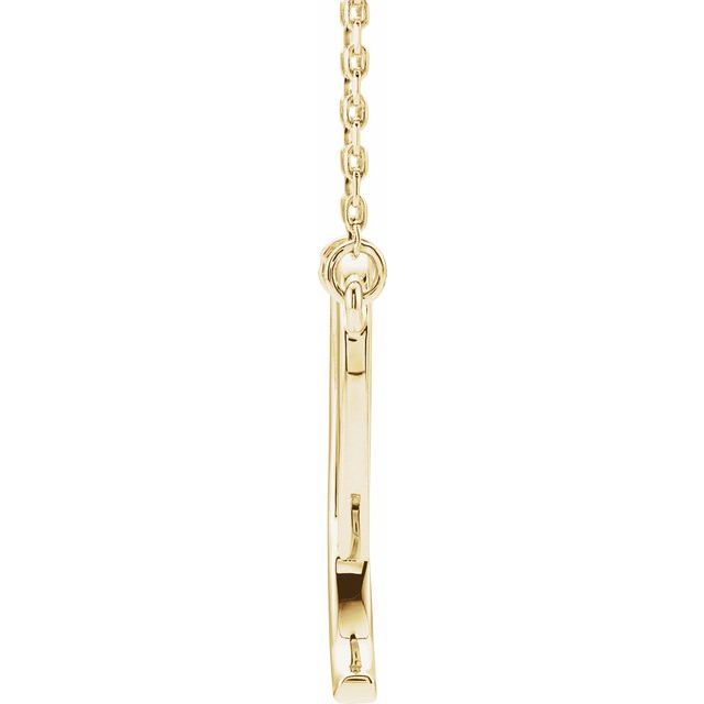 14K Yellow Script Initial I 16" Necklace