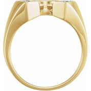 14K Yellow/White 1/4 CTW Natural Diamond Horseshoe Ring