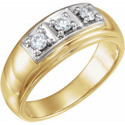 14K Yellow/White 1/4 CTW Natural Diamond Ring