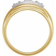 14K Yellow/White 1/4 CTW Natural Diamond Ring