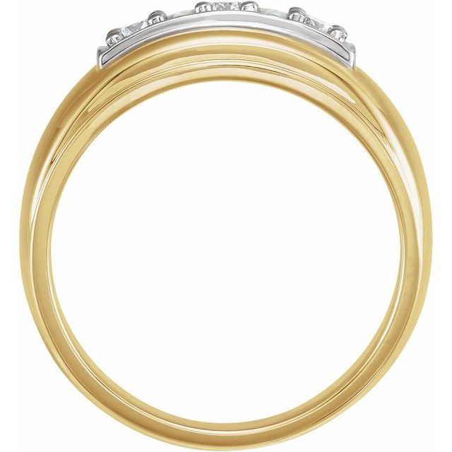 14K Yellow/White 1/4 CTW Natural Diamond Ring