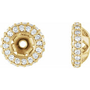 14K Yellow 1/5 CTW Lab Grown Diamond Earring Jackets