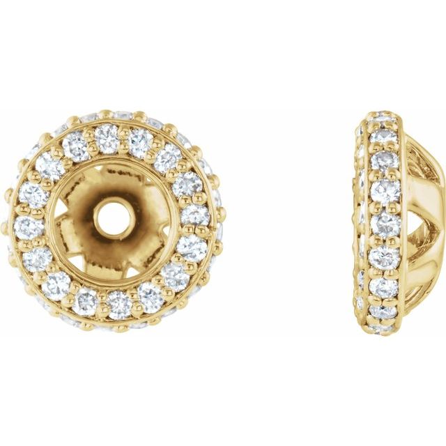 14K Yellow 1/5 CTW Lab Grown Diamond Earring Jackets