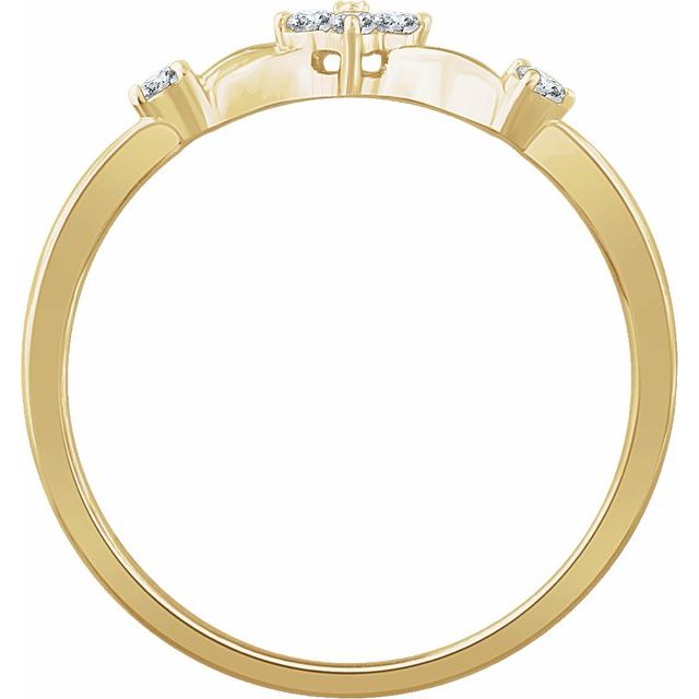 Natural Diamond Promise Ring in 10K and 14K Gold