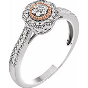 Natural Diamond Promise Ring in 10K and 14K Gold