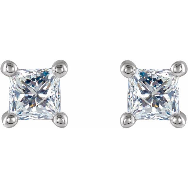 14K White 1/5 CTW Natural Diamond Stud Earrings