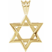 14K Yellow 17x15.25 mm Star of David Pendant