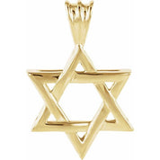14K Yellow 17x15.25 mm Star of David Pendant