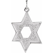 Sterling Silver 23.7x17.5 mm Star of David Pendant