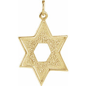 14K Yellow 23.7x17.5 mm Star of David Pendant