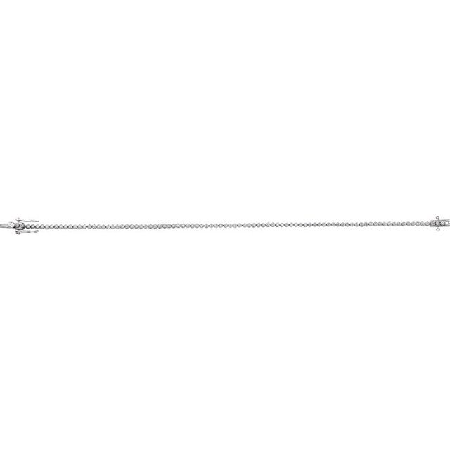 14K White 9/10 CTW Natural Diamond 7" Line Bracelet