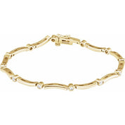 14K Yellow 1/2 CTW Natural Diamond Line 7 1/4" Bracelet