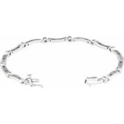 14K White 1/2 CTW Natural Diamond Line 7 1/4" Bracelet