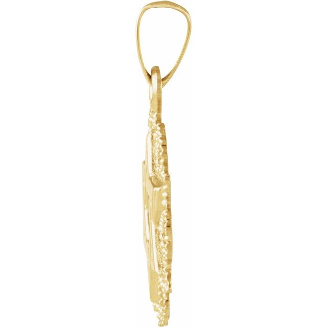 14K Yellow 18x15 mm Star of David Pendant