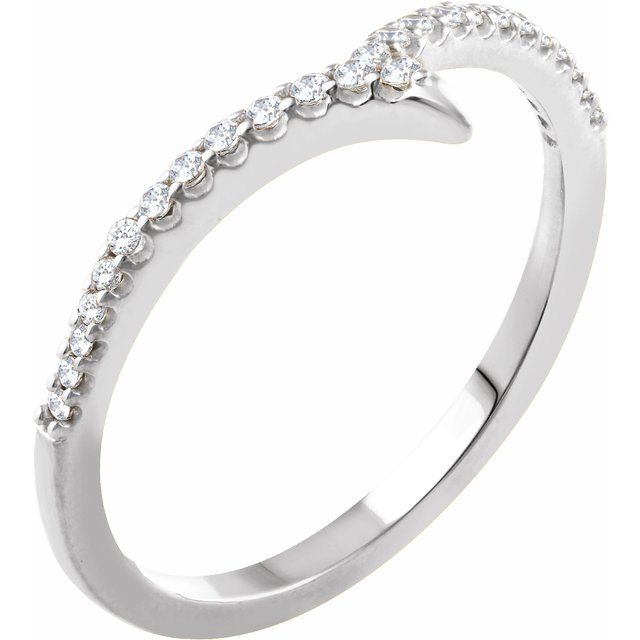 14K White Gold 1/6 CTW Natural Diamond Ring - Elegant Jewelry by Brand